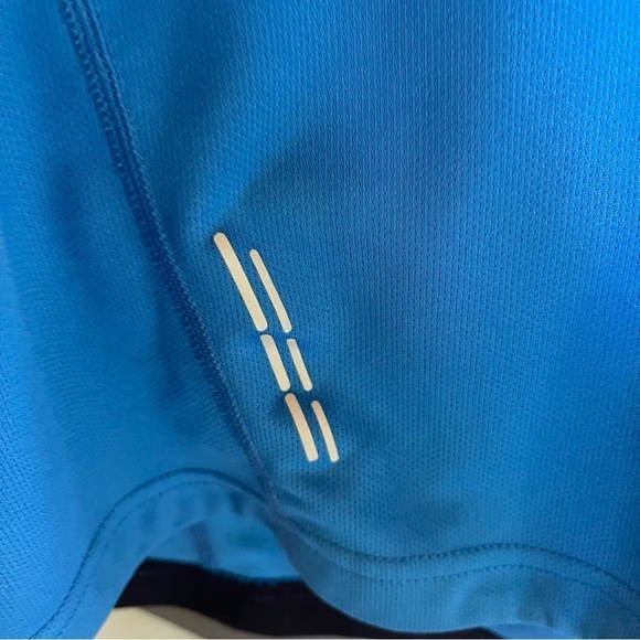 Fila sport 1/4 zip pull over blue size large lightweight reflective strips - Picture 12 of 12
